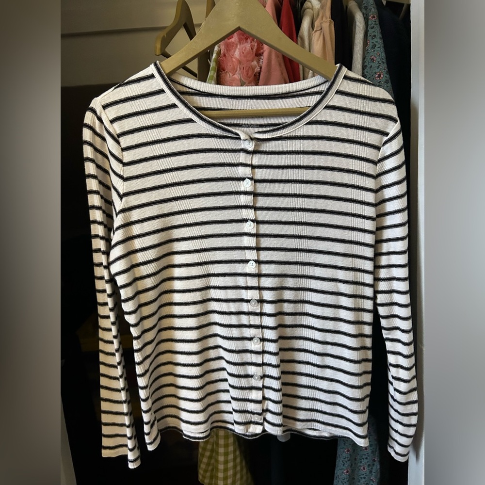 Everlane The Vintage Rib Cardigan Organic And Recycled Cotton Size Large